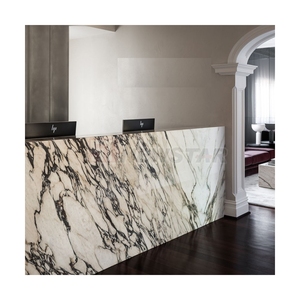 Modern Small Table Marble Cashier Office Building Supermarket Company Reception Desk - Product Image 3