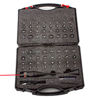 Kit de viseur laser rechargeable professionnel, mini laser avec 64 adaptateurs de 0,17 à 12 pouces, rouge/vert lumineux avec interrupteur à bouton