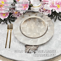 Assiettes de Présentation Dorées en Plastique de 13 Pouces, Couleurs Personnalisées, Vente en Gros Usine, Durables, Vaisselle de Mariage Moderne en Gros