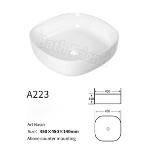 Lavabo de Cerámica Blanco Redondo en Forma de Cuenco, Lavabo Sobre <span class=keywords><strong>Encimera</strong></span>, Directo de Fábrica Sanitaria Chaozhou, Lavamanos para Baño - Product Image 5