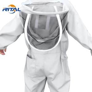 Traje <span class=keywords><strong>de</strong></span> Apicultura <span class=keywords><strong>de</strong></span> Poliéster y Algodón con Guantes y Capucha Ventilada para Exteriores - Product Image 4