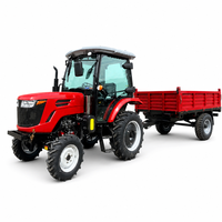 Traktor Roda Pertanian 50HP 70HP 4x4 dengan Trailer Tugas Berat, Kabin AC, Mesin & Pompa - Traktor Pertanian EPA