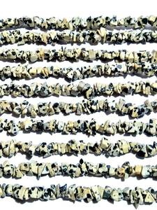 Cuentas de Jaspe Dálmata en Bruto, Lisas y Pulimentadas, Tipo Pepita, Hilo de 17 y 34 Pulgadas - Product Image 5