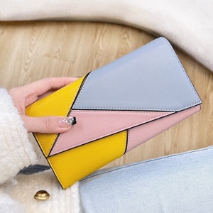 Luxury Design Ladies <b>Wallets</b> and Purses Genuine Leather Long <b>Trifold</b> <b>Wallet</b> Multicolor for Women Wholesale Vintage Clutch - Product Image 3