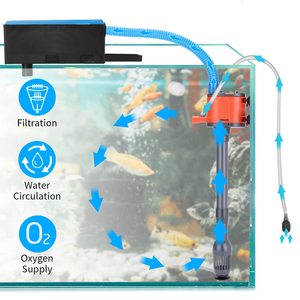Bomba Submersível de Plástico 25W com Filtro Oxigenador para Aquário de Peixes e Tartarugas, Caixa de Aquário Transfronteiriça para Sala de Estar Incluída 220-240V - Product Image 4