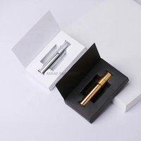 Vente en gros de flacons de parfum en verre miniatures portables rechargeables de 3 ml, 5 ml, 10 ml, 15 ml, finition mate, noir, or, argent, avec boîte en papier