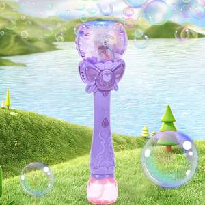 Baguette à <span class=keywords><strong>bulles</strong></span> lumineuse pour jeu d'été en plein air en gros Ensemble de bâtons à <span class=keywords><strong>bulles</strong></span> électriques Cadeau pour fille en plastique durable - Product Image 1