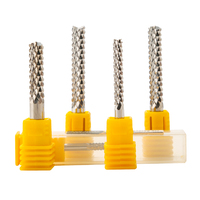 Fraiseuse en bout de dents de maïs en carbure monobloc 3.175/4/6mm Outil de coupe en Fiber de carbone avec support OEM