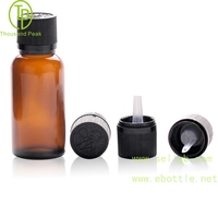 Flacon en verre cosmétique TP-2-62 de 5 ml et 100 ml pour huiles essentielles et sérums, avec bouchon inviolable et résistant aux enfants en bakélite