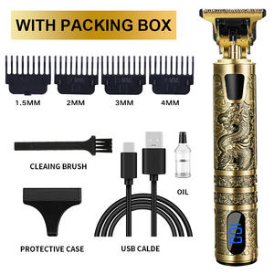 Cortapelos eléctricos blancos para tallar el cabello, fábrica al por mayor, cortapelos con cabezal de aceite Retro recargable, cortador de pelo eléctrico - Product Image 2