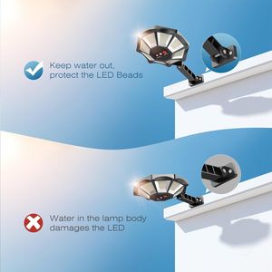 Reflector LED Solar de 168 LED, 6500K, IP66 Impermeable, con Sensor de Movimiento, Encendido/Apagado Automático, Iluminación Exterior para Jardín, Piscina, Patio - Product Image 4