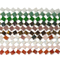 Perles en vrac de pierre naturelle, cristal coloré, 9 mm, trous diagonaux, étoile octogonale hexagramme Merkaba, pour la fabrication de bijoux