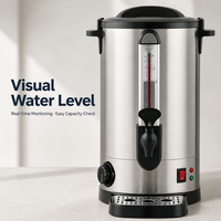 Chauffe-eau électrique commercial 25L en acier inoxydable avec couvercle de sécurité pour la restauration