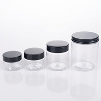 Pot cosmétique à large ouverture avec logo personnalisé, 60g 2oz, pot en verre à parois droites avec couvercle en aluminium pour crème pour les yeux et masque capillaire