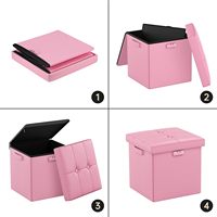 Tabouret pliable ignifuge pouf pliant cuboïde pouf banc en cuir canapé chaise repose-pieds boîte de rangement