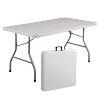 Tables d'extérieur de 6 pieds, tables portables, tables pliantes pour le camping, le pique-nique, les dîners, les fêtes, la cuisine, l'extérieur, l'intérieur
