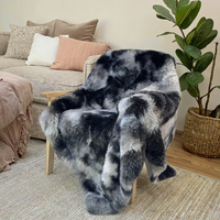 100% Polyester New Stylish Knitted Fluffy Warm Super Soft High Pile Nerz Kunst pelz Decke
