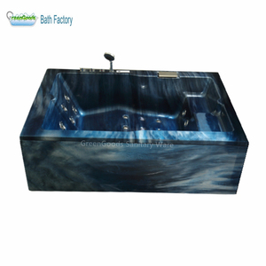 Bañera de masaje de doble asiento grande para <span class=keywords><strong>el</strong></span> hogar, bañera con <span class=keywords><strong>chorro</strong></span> de aire, <span class=keywords><strong>cascada</strong></span> y Led - Product Image 1