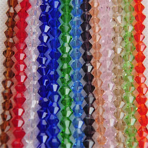 Cuentas Sueltas Bicónicas de 3mm, Cuentas de Cristal, Cuentas de Vidrio para Joyería y Fabricación de Bolsos - Product Image 1