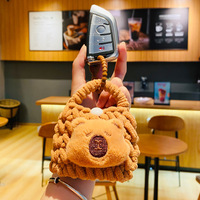 Porte-clés personnalisé en peluche tricotée Capybara de dessin animé, sac à écouteurs, logo personnalisé, breloque de sac en peluche douce, vente en gros en vrac