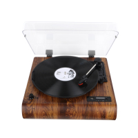 Tourne-disque en vinyle à 3 vitesses avec couvercle anti-poussière, vente en gros