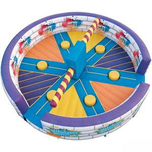 Jeu gonflable commercial en PVC Sweeper Game Meltdown/<span class=keywords><strong>Total</strong></span> Wipeout, défi interactif, 8m de diamètre, écologique, 2-6 joueurs, pour fêtes, DST - Product Image 4