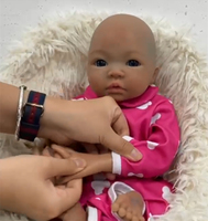 18 pouces/46 cm vraie poupée afro-américaine enfant cadeau souple Silicone Reborn Baby Doll