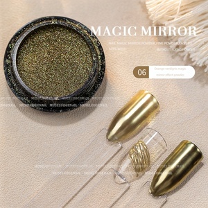 Polvo Mágico para Uñas Efecto Espejo, Color Rosa Dorado y Marrón Fragante, Material Acrílico y PET para Esmalte de Uñas en Salones de Belleza - Product Image 5
