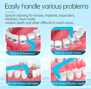 5 piezas removedor de manchas de dientes cepillo de placa <span class=keywords><strong>Dental</strong></span> para aparatos dentales cuidado bucal Limpieza de dientes cepillo de dientes de un solo mechón - Product Image 4