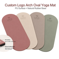 Tapis de yoga en caoutchouc naturel écologique à haute résilience, imprimé sur mesure, épais, en TPE, imperméable, antidérapant, pour l'exercice et la remise en forme, forme ovale