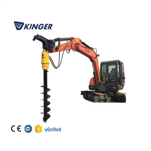 Trung Quốc KINGER Nhà Sản Xuất Thủy Lực Trái Đất Auger Khoan Cho Skid Chỉ Đạo Loader