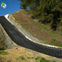Промышленная наружная геосетка из HDPE зеленого цвета для защиты берегов рек, укрепления грунта, сотовая сетка