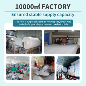 OEM Beyaz Havlu Terlikler EVA Tabanlı Özel Logo Toplu Toptan Satış - Product Image 5