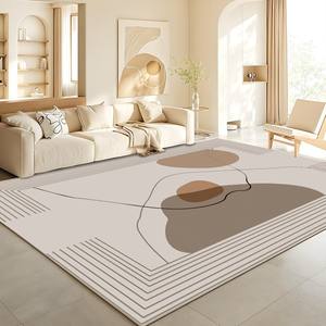 พรมปูพื้นรูปทรงเรขาคณิตแบบนามธรรมทันสมัย รูปทรงสี่เหลี่ยมผืนผ้า กันลื่น ขนนุ่ม สำหรับห้องนั่งเล่น ห้องนอน ดีไซน์หรูหราเบาๆ คอลเลคชั่นฤดูใบไม้ร่วง 2025 - Product Image 1