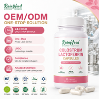 Capsules de colostrum bovin Rainwood Private Label améliorant l'immunité, suppléments alimentaires à base de lactoferrine pour femmes