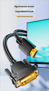   Cable adaptador bidireccional DVI chapado en oro 1080P para monitor de ordenador portátil, proyector, PC, TV, calidad profesional, en stock - Product Image 6
