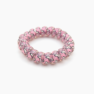 Cable de teléfono cable de línea de pelo de la forma de lazos sin dejar <span class=keywords><strong>huellas</strong></span> impreso jalea elástico gomas para el pelo - Product Image 5