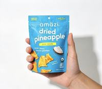 OEM ODM Op maat gemaakte logo stand-up pouch, bedrukte verpakkingstas voor gedroogde ananas, gevriesdroogd fruit, conserven en gekonfijt fruit