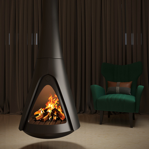 Chimenea Colgante Cónica Personalizable con Altura de Llama Ajustable, Aparato de Calefacción Interior sin Humo, Ideal para Interiores Modernos - Product Image 4