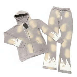 Nueva llegada de los hombres de moda Casual de dos piezas de color sólido chándales de jogging personalizables para hombres - Product Image 1