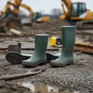 Botas de Seguridad de PVC Verde TTAKE con Suela Negra, Calzado de Trabajo - Product Image 3