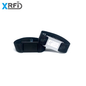 Venta al por mayor de fábrica, pulseras de tela elástica de 13,56 MHz, pulsera RFID impermeable, pulsera de pago NFC pasiva grabable - Product Image 3