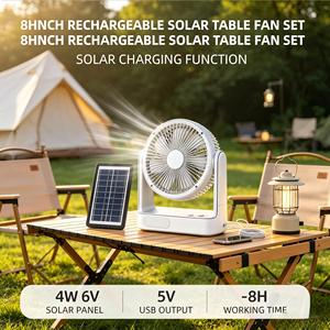 Oferta Especial: Ventilador de Caja con Alto Flujo de Aire, Ventilador Solar con Panel Solar, Ventilador Solar para Hotel - Product Image 1