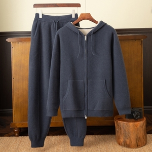 Maglione Invernale Casual da <span class=keywords><strong>Uomo</strong></span> con Cappuccio e Chiusura a Zip 100% <span class=keywords><strong>Cashmere</strong></span>, Lavorato a Maglia Rasata a Manica Lunga con Logo Personalizzabile - Product Image 1