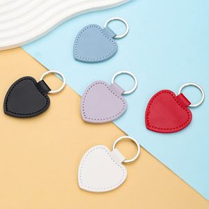 Heart-shaped Couple's Keychain Business Gift <b>Bag</b> Pendant Solid Color <b>Key</b> <b>Ring</b> Holder Gifts for Her - Product Image 4