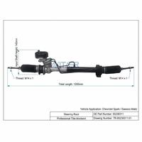 AVITAER 95238311 LHD Dirección Asistida Hidráulica (Acero/Aleación de Aluminio) para CHEVROLET AVEO 2010-2017
