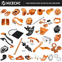 NICECNC pour KTM – Protection en aluminium EXC XC-W SX-F : Protection moteur, levier d'embrayage, levier de frein, béquille latérale, repose-pieds – Accessoires tout-terrain