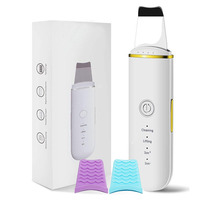 Nettoyeur de peau à ultrasons ABS étanche USB, nébuliseur, humidificateur, appareil de nettoyage en profondeur du visage, spatule exfoliante pour le visage