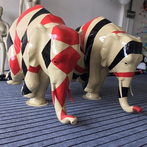 Statue di Animali in Resina e Fibra di Vetro su Misura, Grandi Sculture di <span class=keywords><strong>Elefanti</strong></span>, Sculture di <span class=keywords><strong>Elefanti</strong></span> Acrobatici Dipinte - Product Image 4