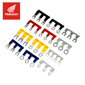 Terminales de Anillo Aislados de Nylon <span class=keywords><strong>RVN</strong></span>, 2000 Unidades/Rollo, AWG (22-16), en Cadena, Material de Cobre, Rojo - Product Image 4
